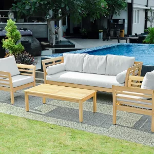 4 Piece setting 1x4 Seat 2 x 1 Seat 1x 90cm Coffee Table