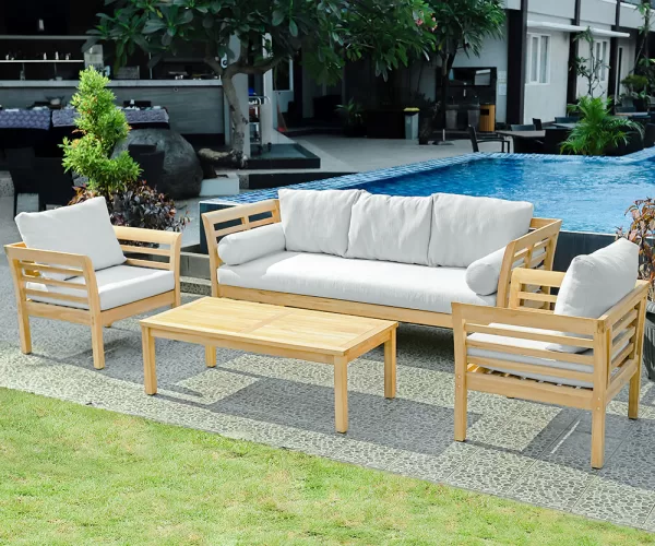 4 Piece setting 1×4 Seat 2 x 1 Seat 1x 90cm Coffee Table