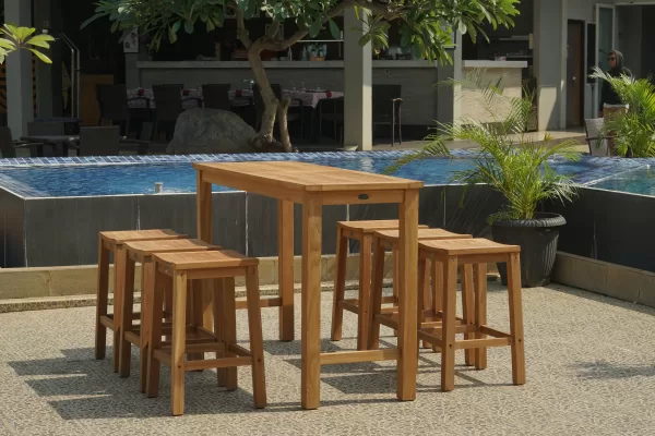 Montego Bar Table with 6 Bar Stools