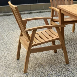 Fixed Leg Table Smooth Recycled Teak 80cm