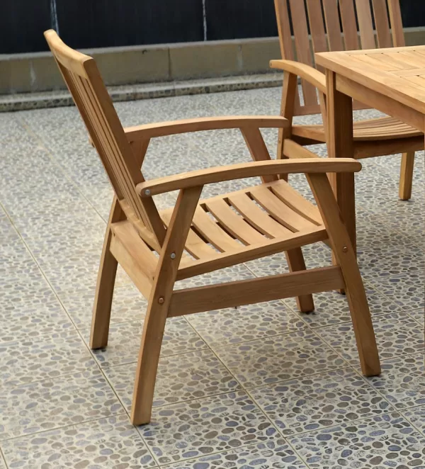 Montego 6 Seat Setting Teak 150cm table with 6 teak chairs