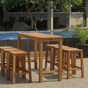 Montego Bar Table with 6 Bar Stools